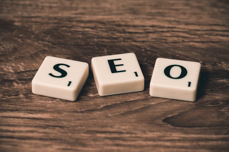 SEO content strategy planning on whiteboard